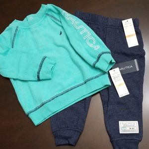 Nautica Set 2 Pieces Pullover & Pants Size 12M